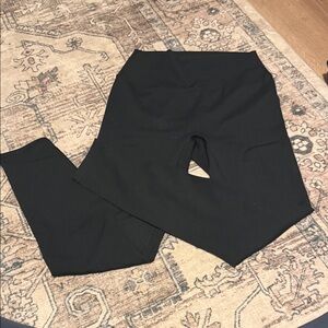 Zyia active women’s Black Leggings with no front seam